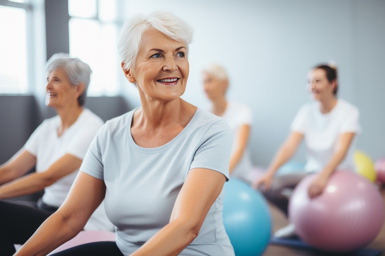 woman, elderly, fitness